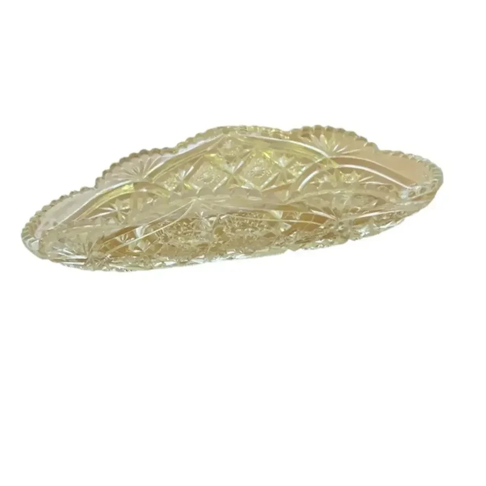 Vintage Antique Cut Glass Serving Dish‎ For Celery Etc.